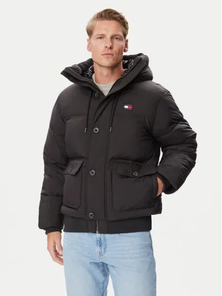 Tommy Jeans Kabát | Relaxed fit fekete