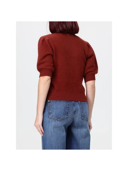 Sweter Twinset z krótkim rękawem czerwony