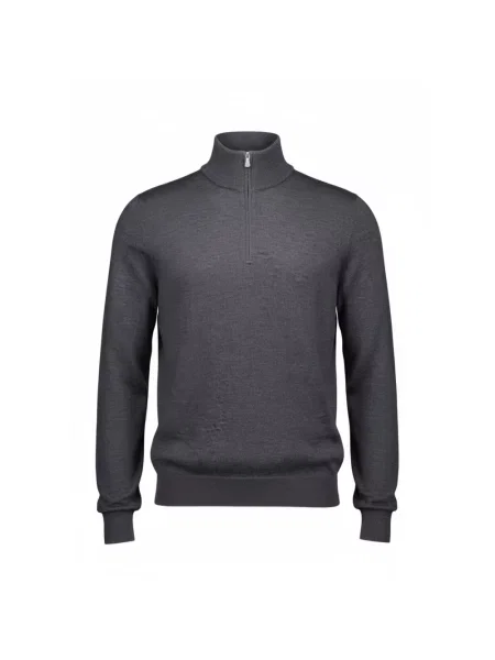 Sweter z golfem Gran Sasso wełniany szary