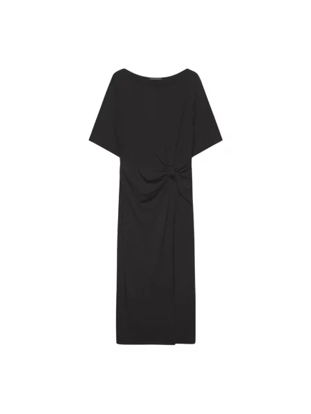 Lniana sukienka Elena Miro' czarna