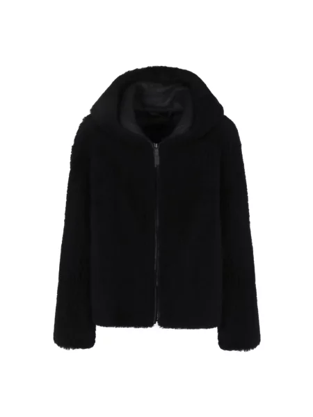 Kurtka Max Mara wełniana z rękawem kimono niebieska