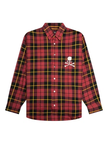 Карирана риза Mastermind World бродирана