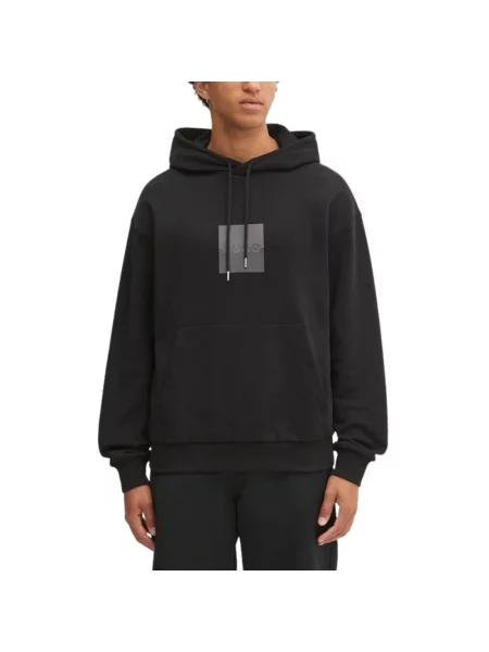 Bluza z kapturem Hugo z kapturem frotte czarna