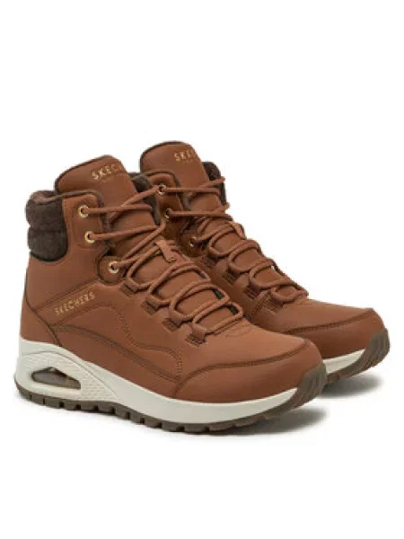 Skechers Polokozačky hnědá