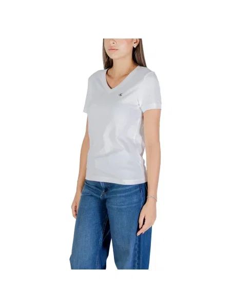 Tricou Calvin Klein Jeans alb