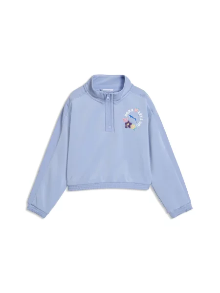 Dziecięca bluza z okrągłym dekoltem PUMA × DORA THE EXPLORER T7 Relaxed Half-Zip Akcesoria niebieski