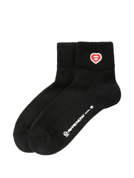 Șosete Aape By A Bathing Ape cu broderie cu motiv cu inimi negru