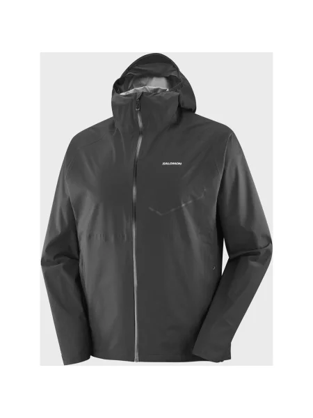 Kurtka z kapturem Salomon Bonatti Waterproof asfaltowa S czarna