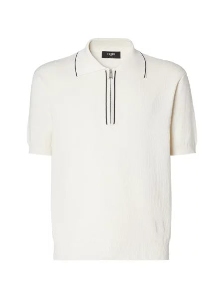 Tricou polo Fendi alb