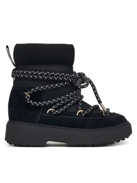 Tommy Hilfiger Cizme de zăpadă Lace-Up Water Resist Snow Boot negru