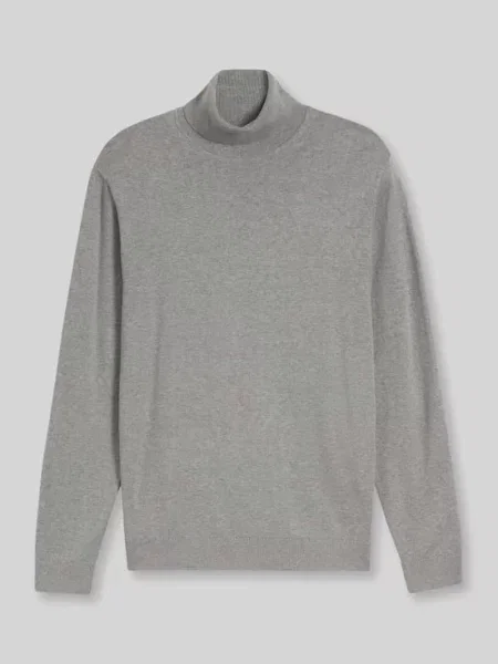Sweter z golfem z drobno tkaną strukturą Tom Tailor