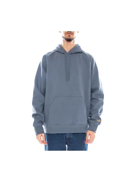Bluza z kapturem Carhartt Wip z kapturem niebieska