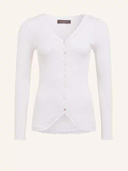 Rosemunde Kardigan Silk offwhite bílý