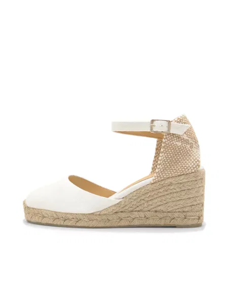 Castañer Espadrilky Carol světle béžová bílá