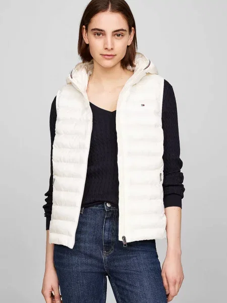 Смугастий утеплений жилет Tommy Hilfiger білий