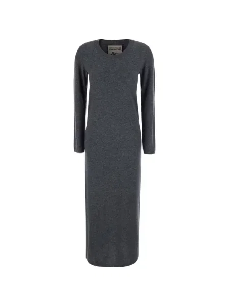 Lung rochie midi Semicouture tricotate gri
