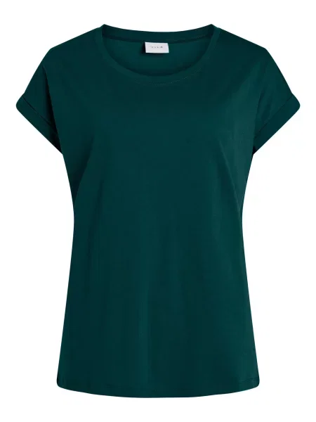 VILA Tricou DREAMERS închis verde