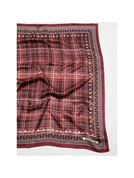 Szal Acne Studios w kratę brązowa