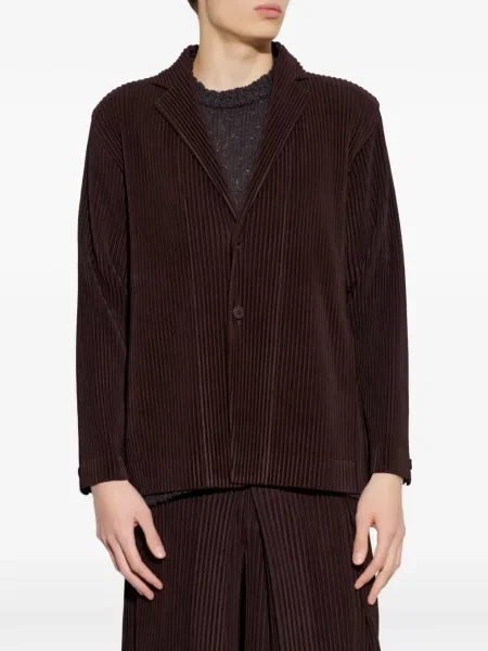 Яке Homme Plissé Issey Miyake с ревер кафяво