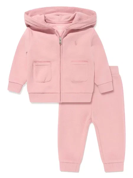 Komplet dresowy dziecięcy Polo Ralph Lauren różowy