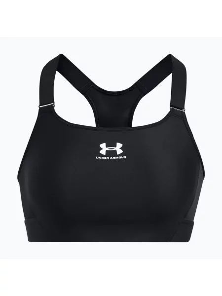 Fitness podprsenka Under Armour HeatGear Armour High black/white bílá