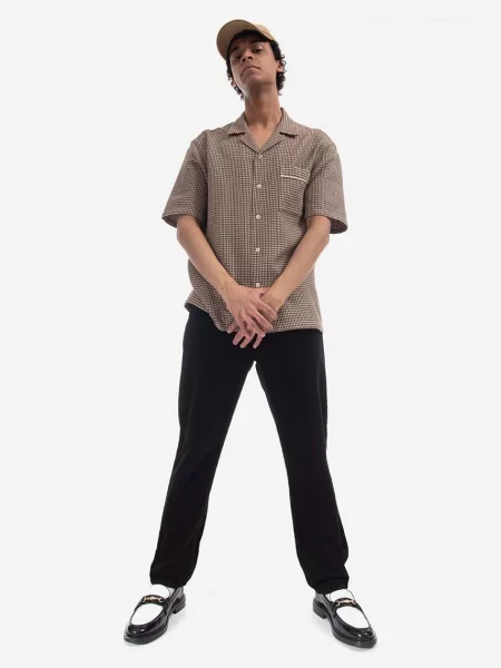 Κοτλέ παντελόνι Carhartt WIP Newel μαύρο