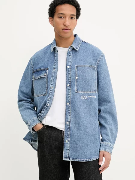Jeans srajca Karl Lagerfeld Jeans modra