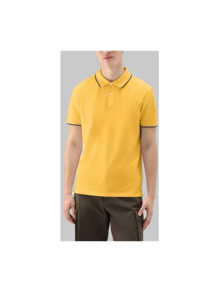 Koszulka polo Woolrich casual żółta