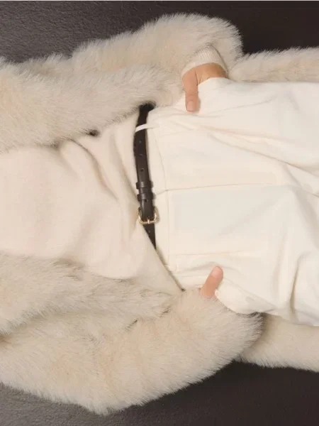 Reserved Ремінець з комбінованих матеріалів темно коричневий