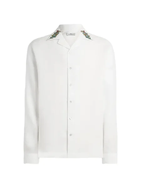 Cămașă Etro cu broderie alb
