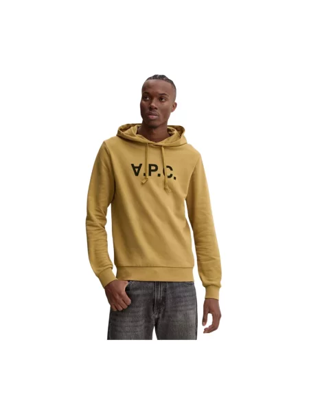 A.P.C. bluza hoodie standard grand vpc GOTS z kapturem żółty