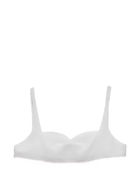 Top Prada z krepy biały