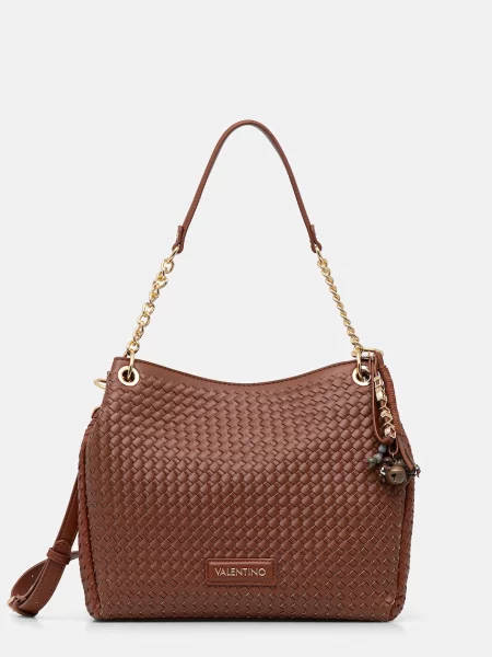 Valentino Bags torebka z imitacji skóry GEA brązowa