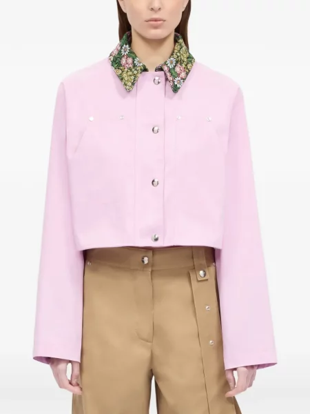 Cropp gulerat geacă Msgm cu model floral roz