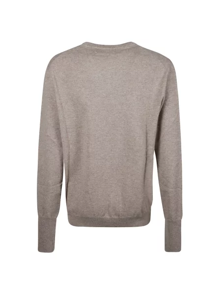 Sweter Ballantyne z dekoltem w serek beżowy