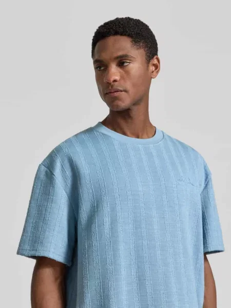 T-shirt z fakturowanym wzorem i okrągłym dekoltem Les Deux