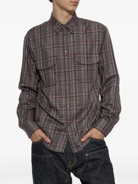 Cămașă Dsquared2 în carouri gri
