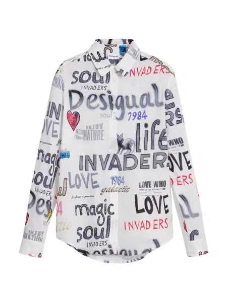 Top Desigual alb