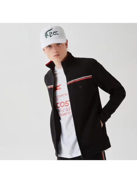 Толстовка на молнии Lacoste черная