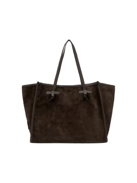 Shopperka Gianni Chiarini zamszowa brązowa