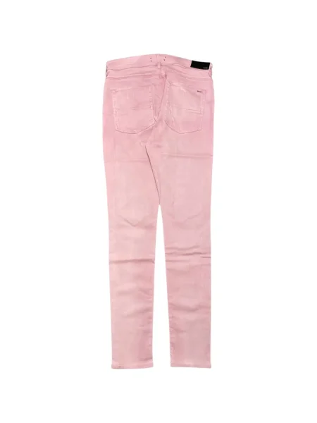 Traperice ravnih nogavica Amiri s izlizanim efektom ružičasta