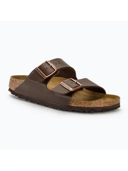 Pantofle BIRKENSTOCK Arizona BF Narrow dark brown hnědé