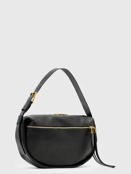 Замшева сумочка AllSaints чорний