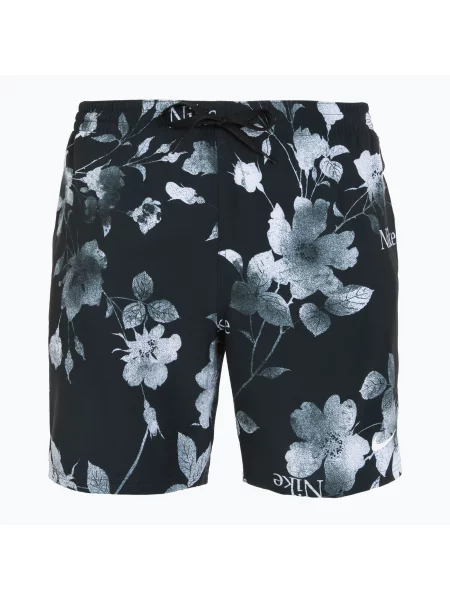 Мъжки бански шорти Nike Fine Floral 7" Volley black черно