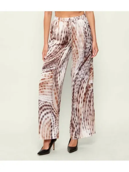 GUESS De satin pantaloni INES | flare fit bej