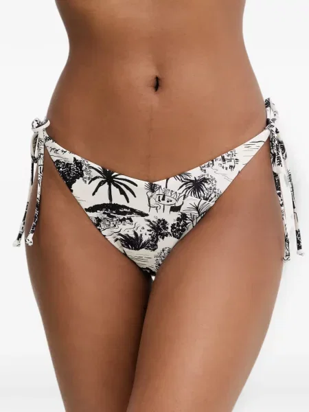 Bikini Karl Lagerfeld cu imagine cu legături alb