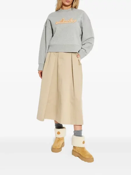 Pulover Moncler cu broderie gri