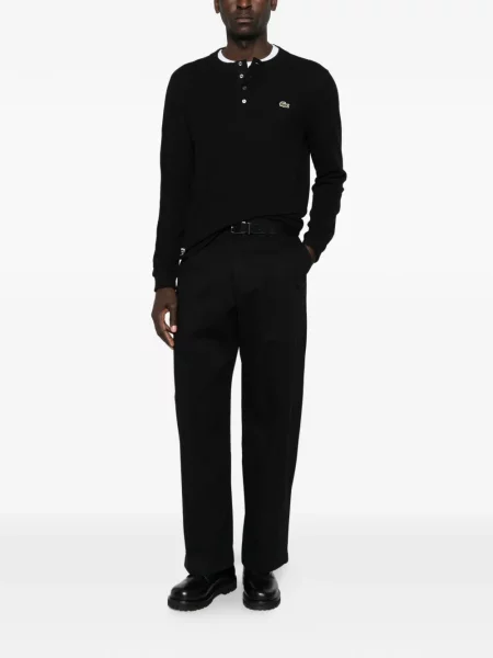 Pantaloni Lacoste cu autograf negru