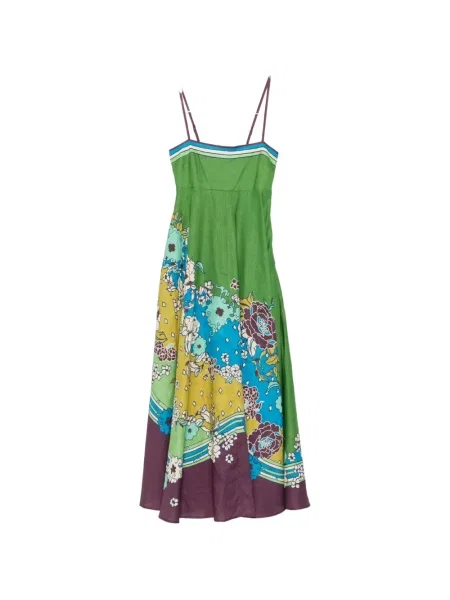 Rochie midi Alemais cu model floral cu imagine verde