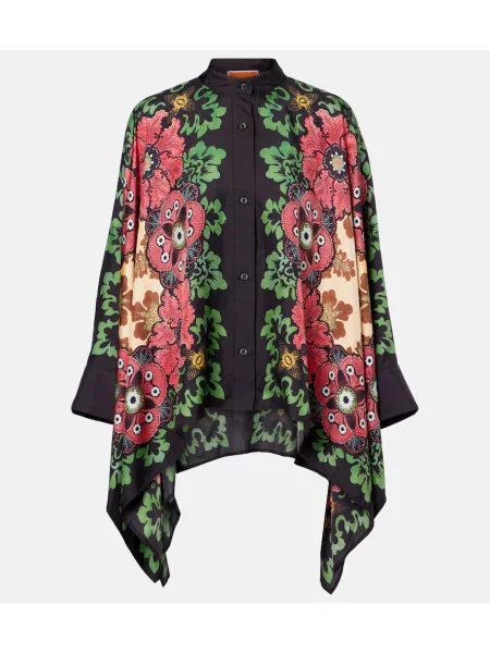 Cămașă La Doublej de mătase cu imagine